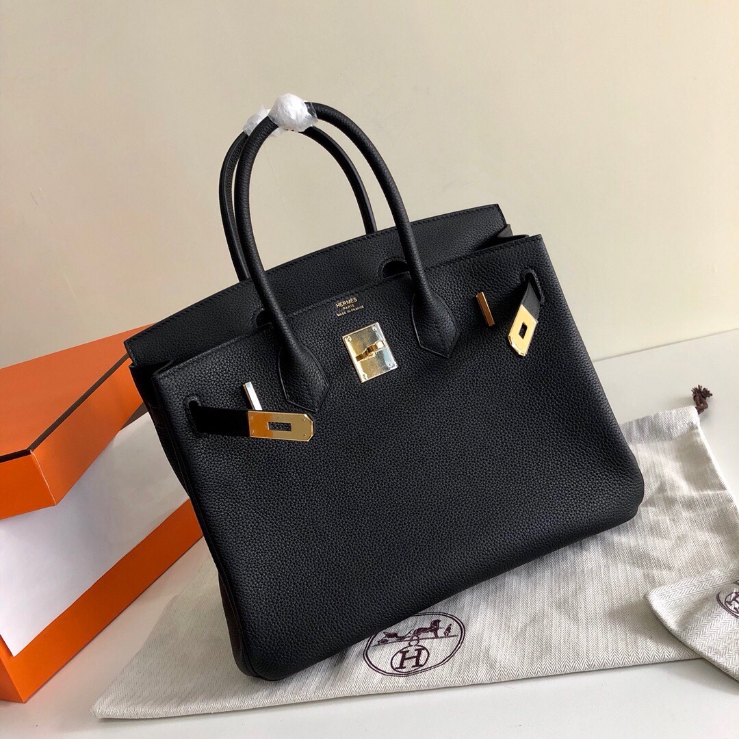 Hermes Birkin 35CM Togo Leather Handbag Black